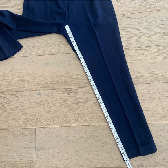 REISS Milano Slim-fit Ankle Pants - Size 8, Wool, Navy with Black Check, EUC - Picture 10 of 10